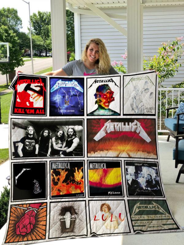 Metal Rock Band Quilted Blanket - Full Size for a Cozy Night Sleep