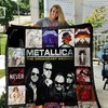 Metalica fans, add this quilt blanket featuring collected album posters to your collection