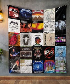 Metallica Fans Must-Have Ride The Lightning Collected Album Quilt Blanket