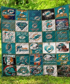 Miami Dolphins Quilt Blanket - The Perfect Bedding for Sports Fans