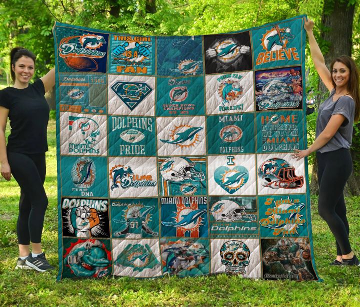 Miami Dolphins Quilt Blanket - The Perfect Bedding for Sports Fans