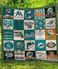 Miami Dolphins Team NFL Quilt Blanket - The Ultimate Bedding for Fans of the NFL and the Dolphins