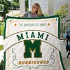 Miami Hurricanes Big M NCAA Quilt Blanket for Fans