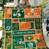 Miami Hurricanes Football Quilt Blanket - Comfortable and Soft