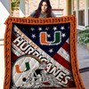 Miami Hurricanes NCAA Great Quilt Bedding Set for Fans
