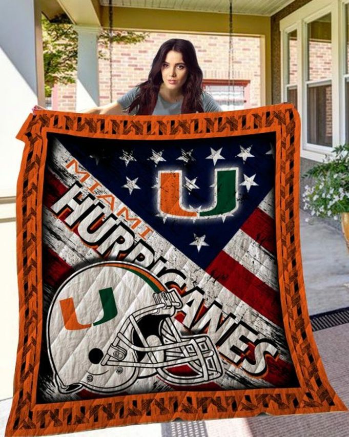 Miami Hurricanes NCAA Great Quilt Bedding Set for Fans