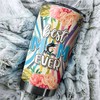 Miami Marlins Best Mom Ever Flower MLB Tumbler with Lovely Accents