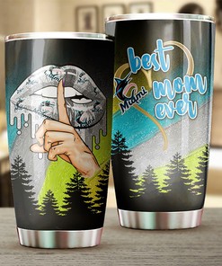 Miami Marlins MLB Tumbler - Best Mom Ever Personalized Gift for Baseball-loving Moms