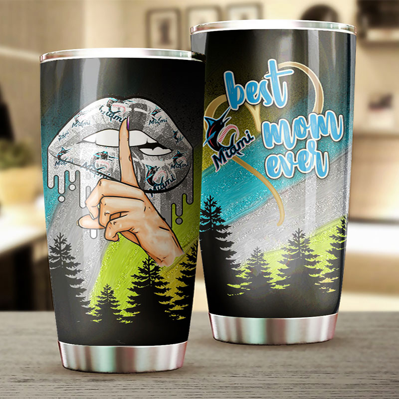 Miami Marlins MLB Tumbler - Best Mom Ever Personalized Gift for Baseball-loving Moms