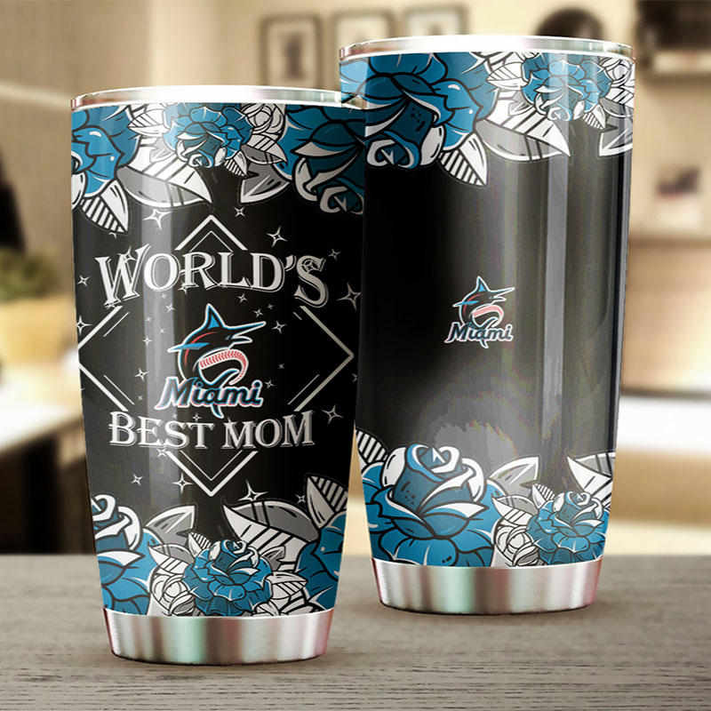 Miami Marlins MLB Tumbler - World's Best Mom Edition - Image 2