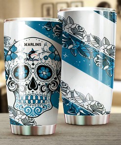 Miami Marlins Skull MLB Tumbler with a Bold Twist