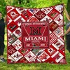 Miami OH Redhawks Collection NCAA Quilt Blanket - Stay Comfy and Celebrate Redhawk Pride