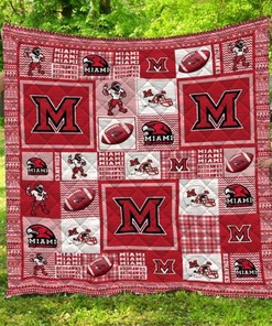 Miami Redhawks Ncaa Quilt Bedding Set for Teens
