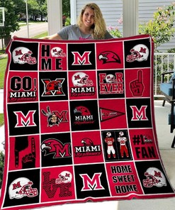 Miami Redhawks Quilt Bedding Set B180657 - ideal For Sports Enthusiasts