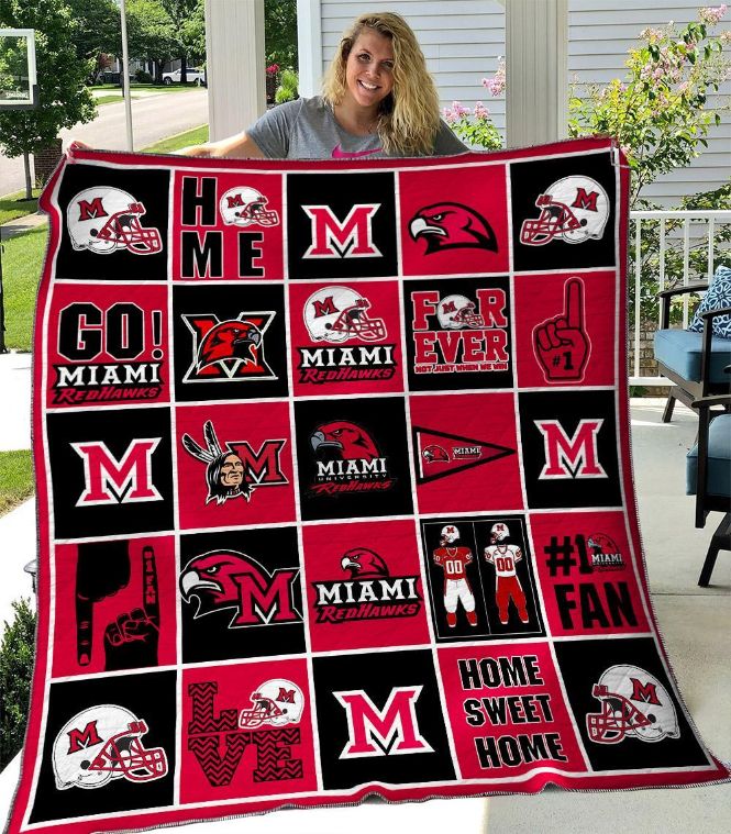 Miami Redhawks Quilt Bedding Set B180657 - ideal For Sports Enthusiasts