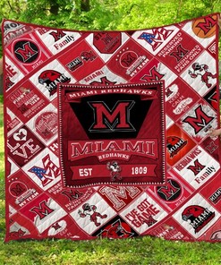 Miami Redhawks Quilt Bedding Set LC4 for Sports Fans