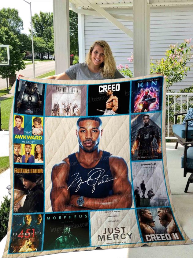 Michael B. Jordan Collection Bed Set Queen with Quilt Blanket