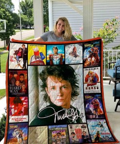 Michael J. Fox The Hard Way Collection Quilt Blanket for Action-Comedy Fans