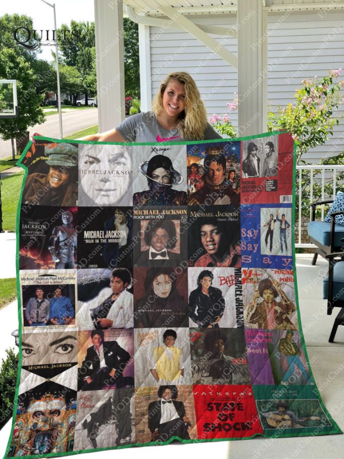 Michael Jackson's Album Art on this Quilt Blanket - Perfect for Fans