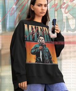 Michael Myers Retro Sweatshirt | Friday the 13th Horror Shirt | Scary Movie Fans Tees | Scream Tribute T-shirt