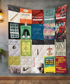 Michel Foucault Books Quilt Blanket DUP Educational Bedding Set