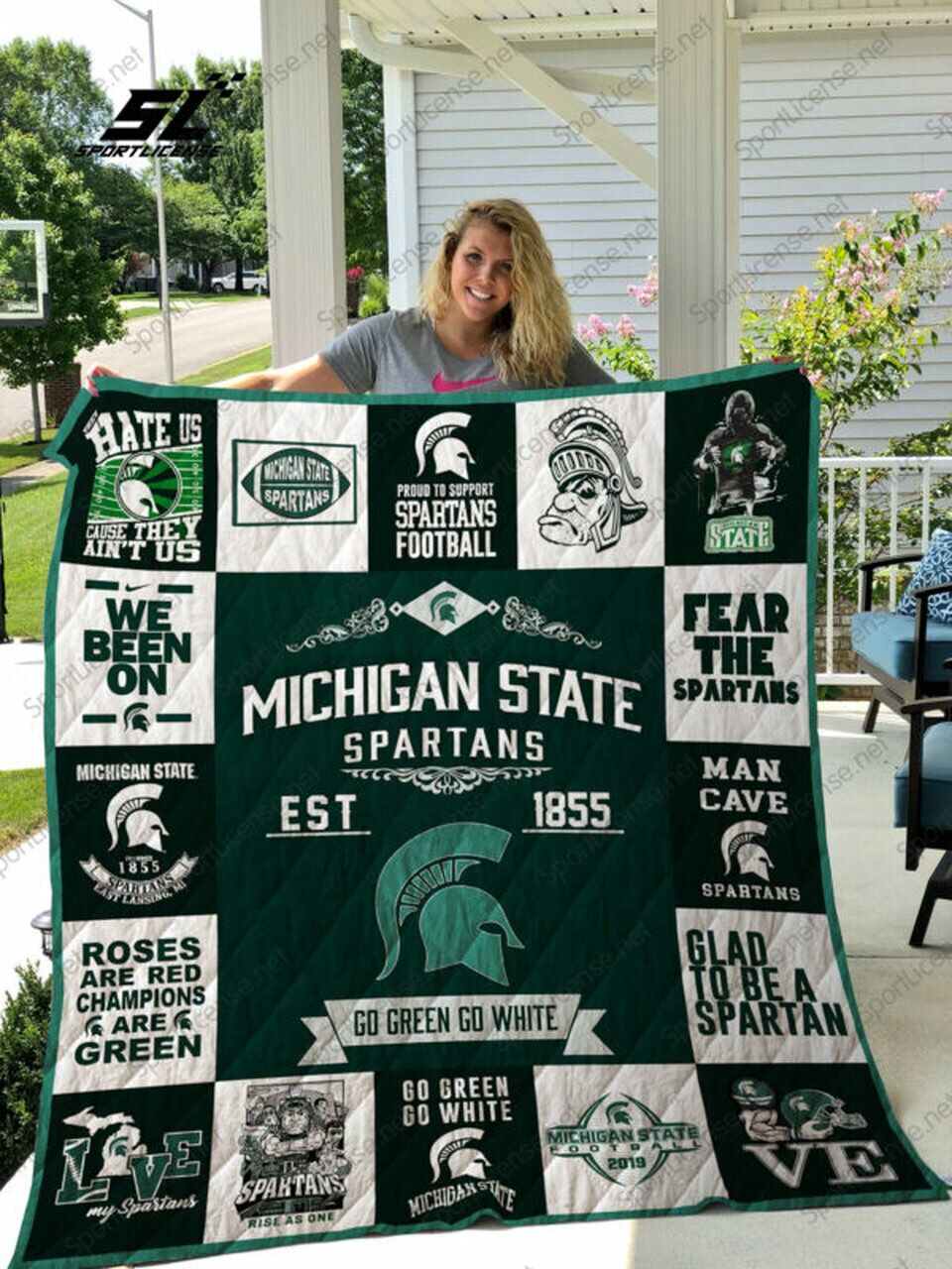 Michigan State Spartans NCAA Quilt Bedding Set
