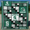 Michigan State Spartans S State NCAA Quilt Blanket - Perfect for Satisfied Spartans Fans