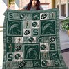 Michigan State Spartans Vintage Quilt Bedding Set with Keywords