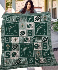 Michigan State Spartans Vintage Quilt Bedding Set with Keywords