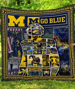 Michigan Wolverine Quilt Blanket LC8 for Sports Enthusiasts