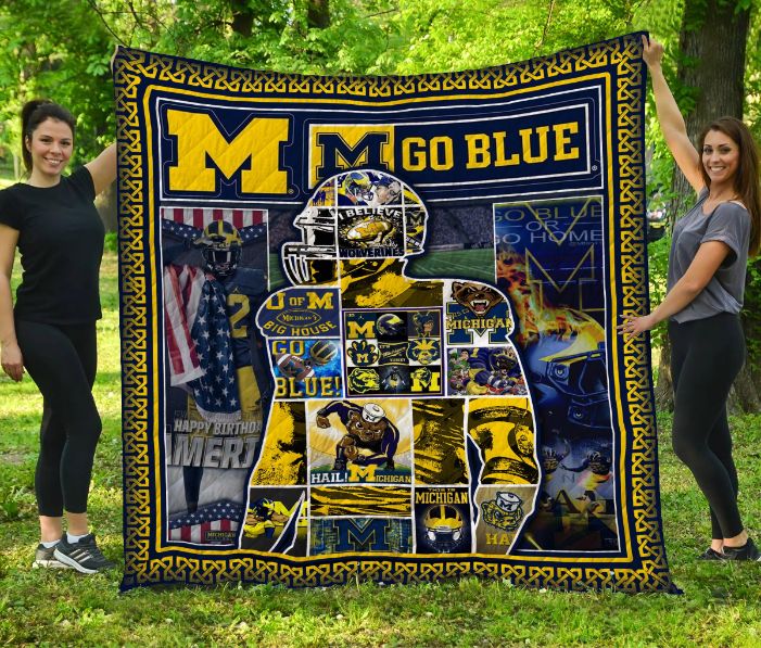 Michigan Wolverine Quilt Blanket LC8 for Sports Enthusiasts