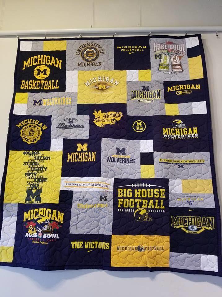 Michigan Wolverines Football Fan Quilt Blanket - Snuggly and Warm