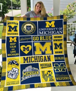 Michigan Wolverines Goes Great in Any Room - Soft Quilt Blanket
