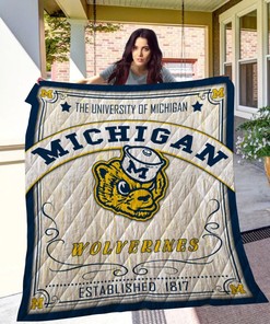 Michigan Wolverines LC33 Quilt Bedding Set