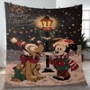 Mickey Mouse Fan Gift, Mickey And Pluto Merry Christmas Gift, Mickey And Pluto Disney Quilt Blanket
