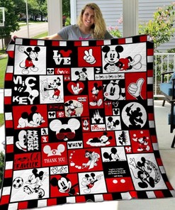 Mickey Mouse Quilt Blanket LI317201918 - Mickey Mouse Quilt Bedding Set with Personalized Year