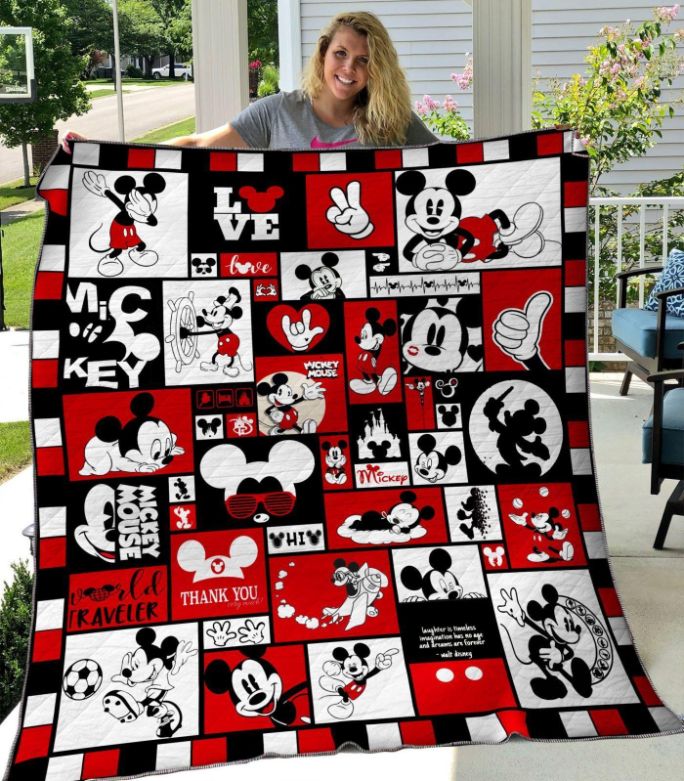 Mickey Quilt Blanket - Cute Mickey Mouse Quilt Bedding Set for Kids