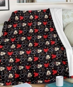 Mickey's Face Walt Disney Fleece Blanket Gift For Fan, Premium Comfy Sofa Throw Blanket Gift