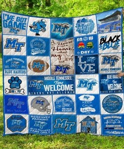Middle Tennessee Blue Raiders NCAA Quilted Bedspread for a Stylish Look