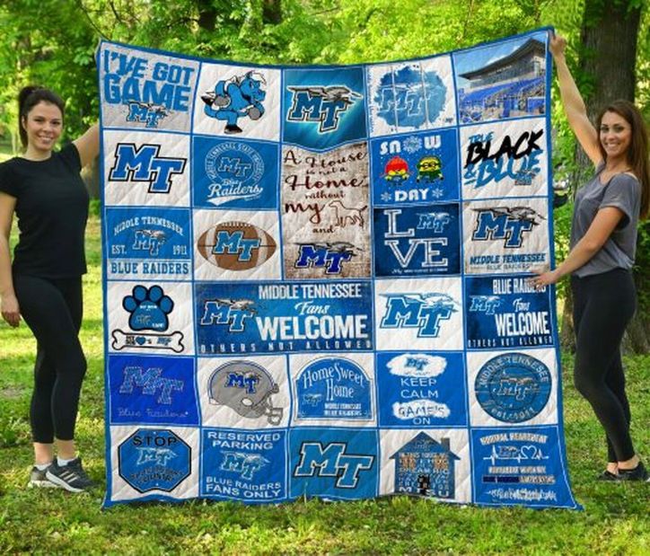 Middle Tennessee Blue Raiders NCAA Quilted Bedspread for a Stylish Look