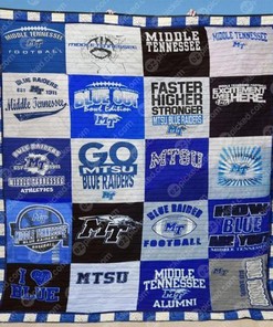 Middle Tennessee Blue Raiders Quilt Bedding Set - For Fans of the College Team