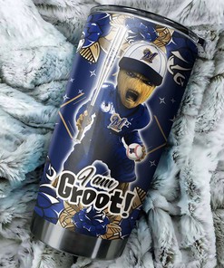 Milwaukee Brewers I Am Groot MLB Tumbler for Marvel Fans