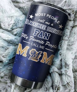 Milwaukee Brewers MLB Tumbler for proud baseball moms with MLB logo
