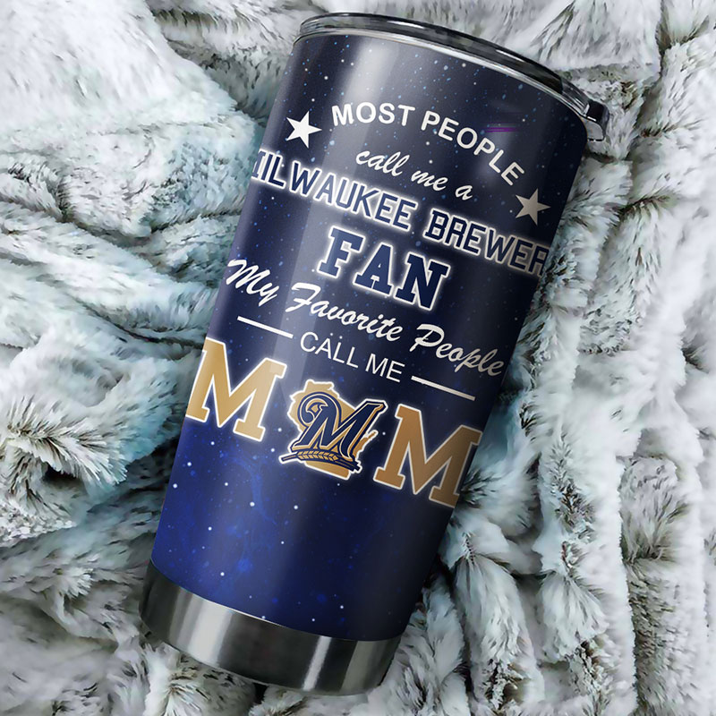 Milwaukee Brewers MLB Tumbler for proud baseball moms with MLB logo