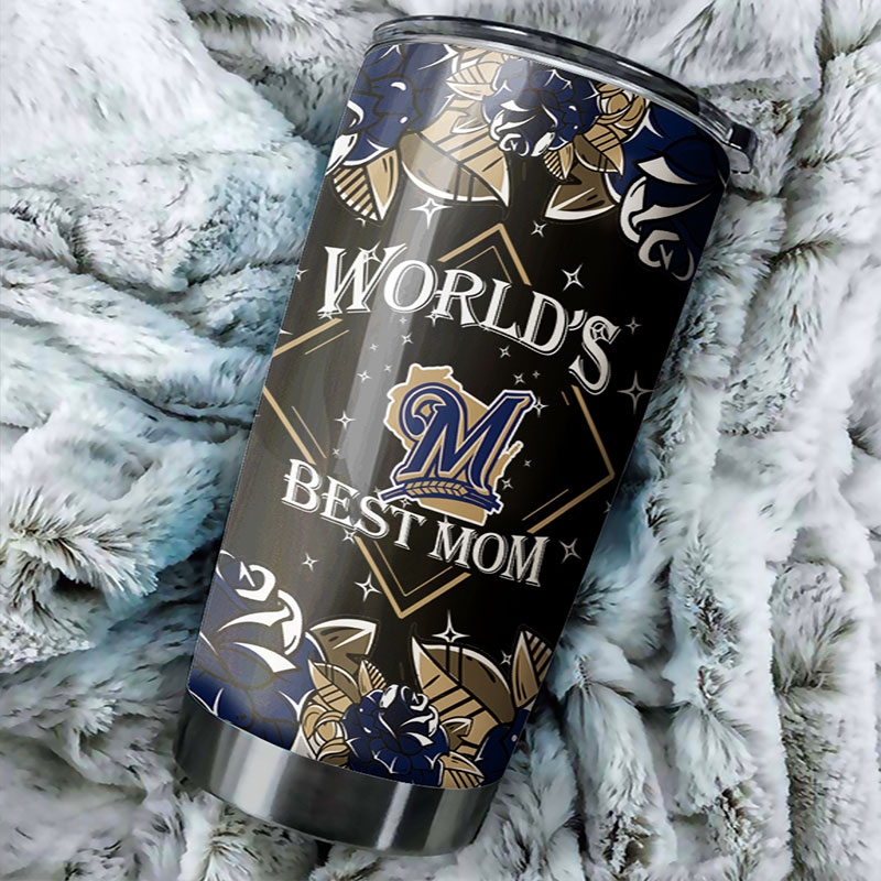 Milwaukee Brewers MLB Tumbler in Honor of World's Best Mom