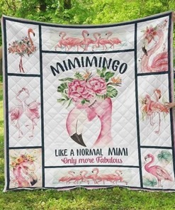 Mimi Loves Flamingos Mimimingo Quilt Blanket