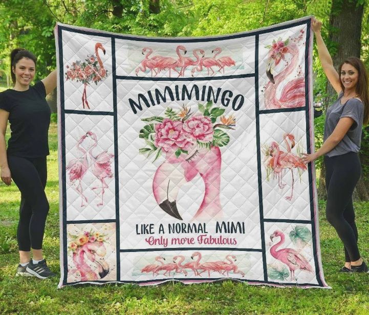 Mimi Loves Flamingos Mimimingo Quilt Blanket
