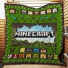 Minecraft Game Fans Collection Quilt Blanket with Iconic Design and Comfortable Material