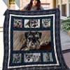 Miniature Schnauzer Dog Quilt Blanket with Animal Print