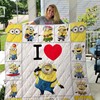 Minions fans, keep cozy with this adorable quilt blanket